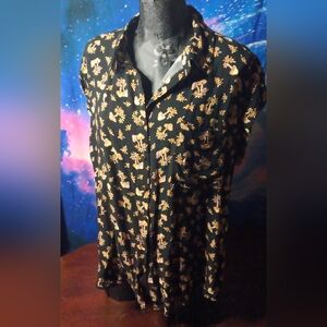 Mushroom Grove Button-Up | Goblincore Cottagecore Top | Forest Witch Vibes